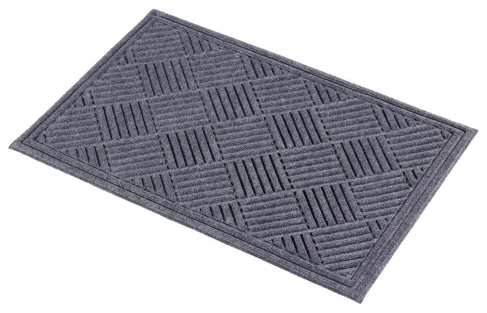 Schmutzfangmatte für den Innenbereich mit Nadelfilz Schlaufen, LxBxH 600x900x10,5 mm, grau