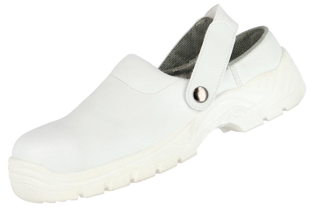 Sicherheitsclogs CLEAN STEP CL Gr. 38 weiß SB SRC Weite 11 Kunstleder widerstandsfähige PU / PU-Laufsohle