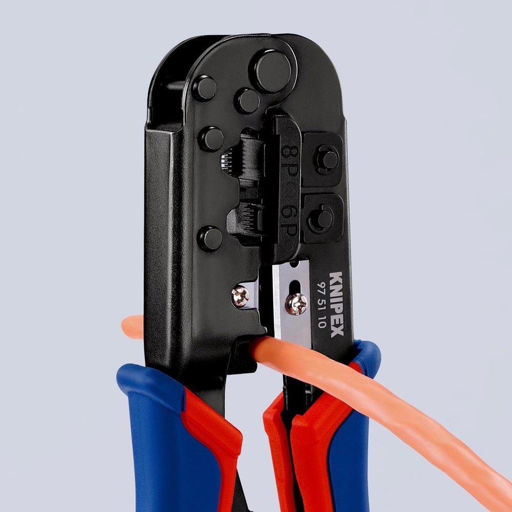 Crimpzange für Westernstecker Länge 190 mm
