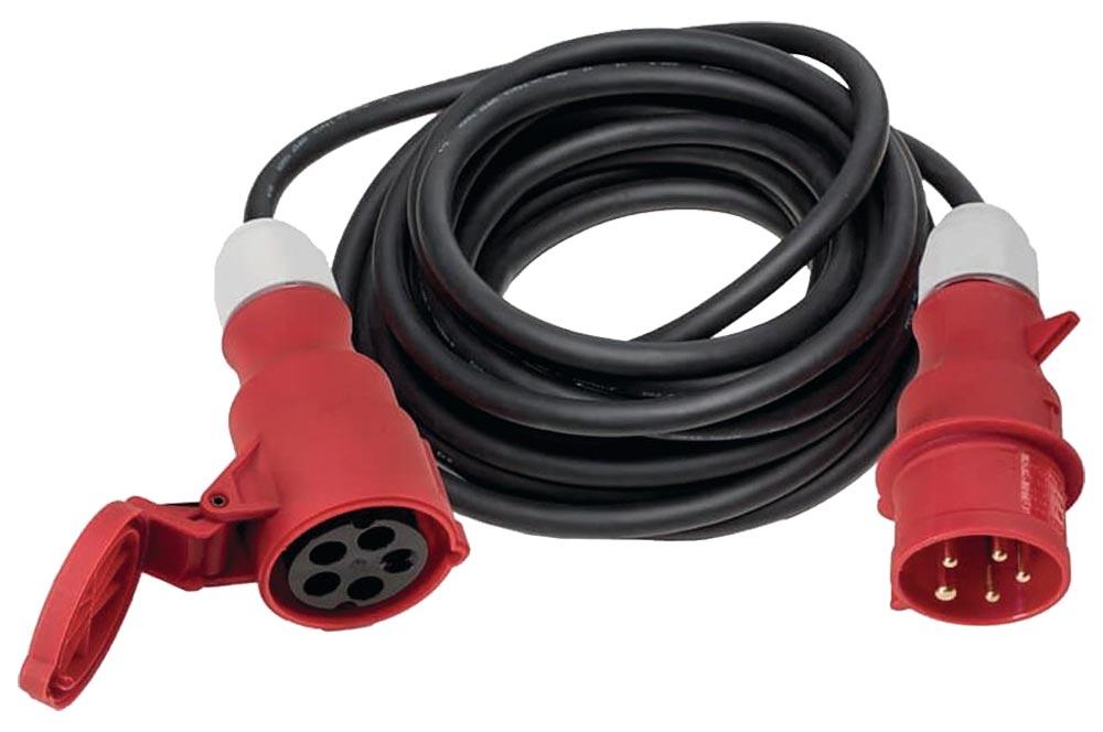 CEE-Verlängerung 16 A 400 V 25 m H07RN-F 5 x 2,5 mm schwarz IP44 CEE-Verlängerung 16 A 400 V 25 m H07RN-F 5 x 2,5 mm schwarz IP44