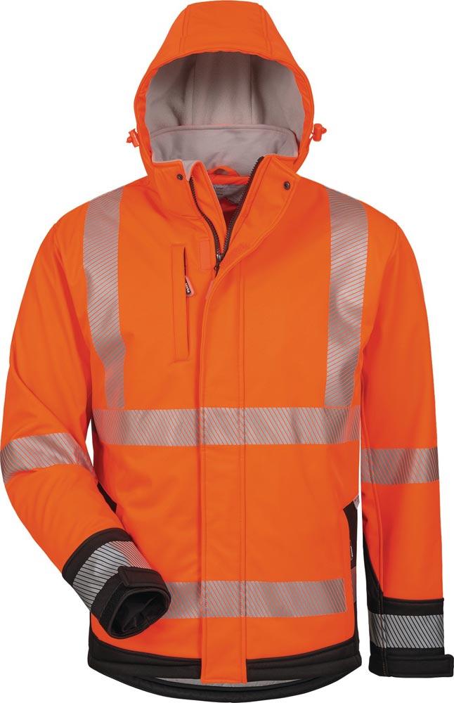 Winter-Warnschutz-Softshelljacke Lukas Größe L orange/schwarz
