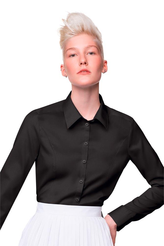 Bluse 1/1-Arm Business, Farbe schwarz, Gr. XL