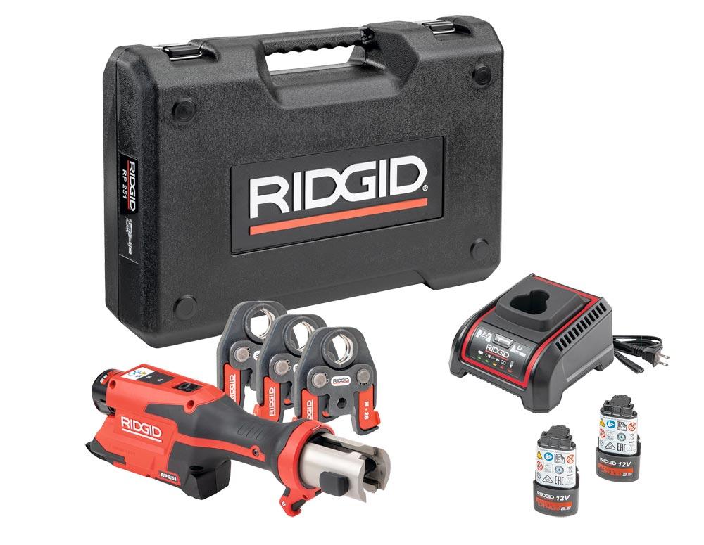 RIDGID Akku-Presswerkzeug RP 115 12 V 2 x 2,5 Ah mit Pressbacken M15-18-22