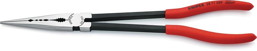 Montierzange Länge 280 mm poliert Kunststoffüberzug Spitze 45 gebogen Montierzange Länge 280 mm poliert Kunststoffüberzug Spitze 45 gebogen