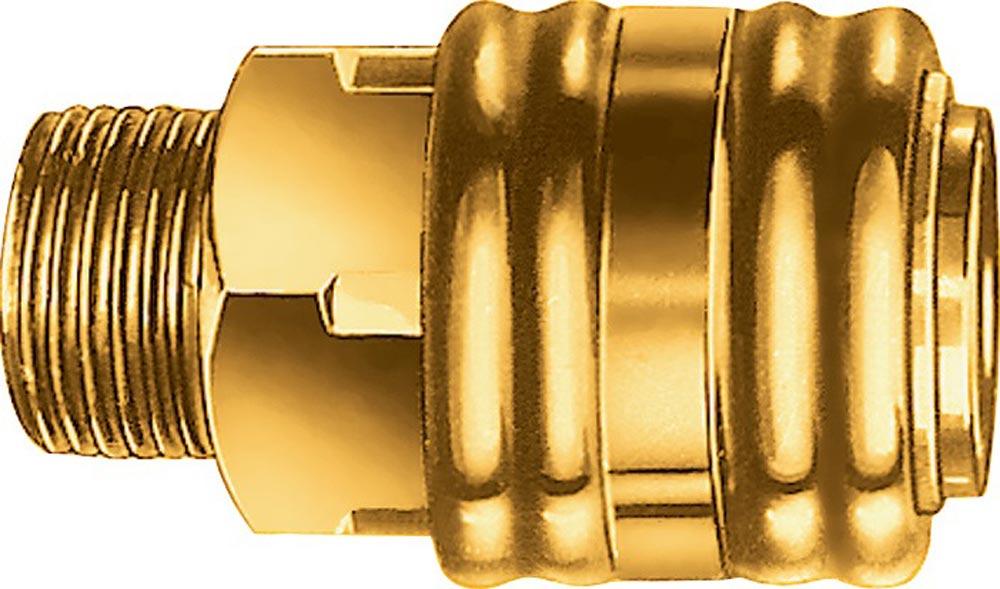 Schnellverschlusskupplung DN 7,2, Außengewinde Messing Gewinde G 1/8 9,73 mm