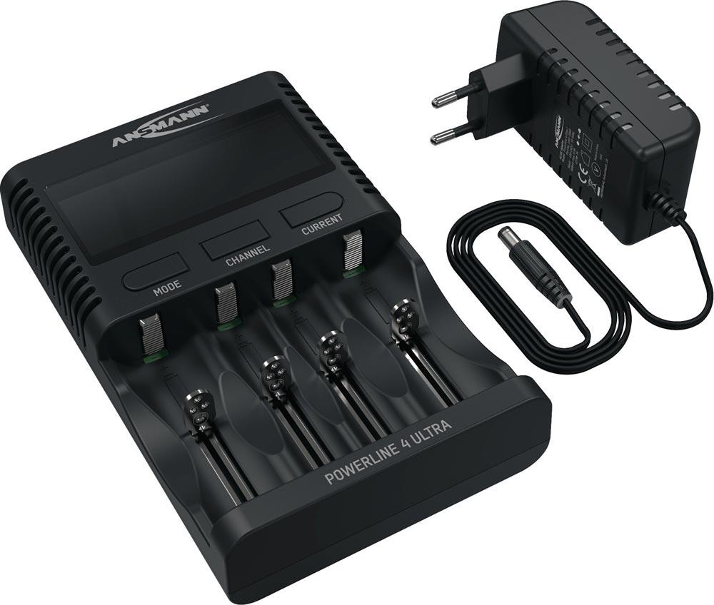 Universalladegerät UBC Powerline 4 Ultra mit Netzteil 1,2 V NiMH, Li-Ion 3,6 V