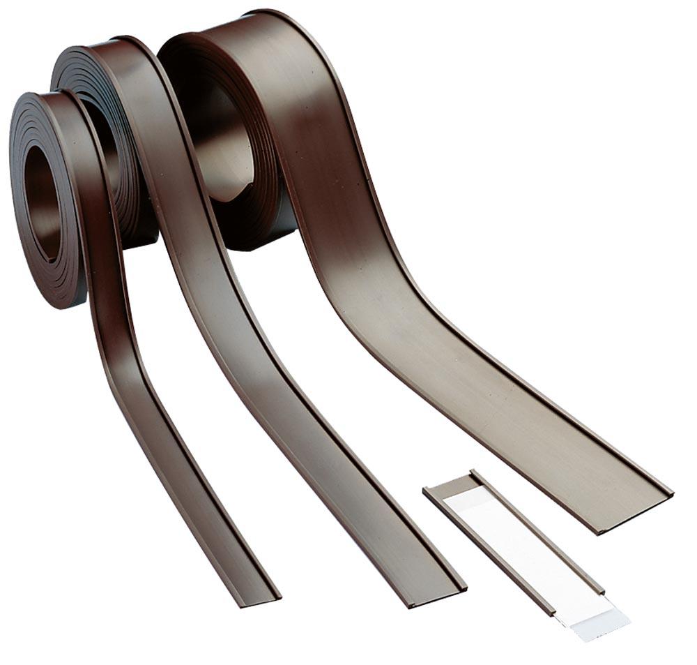 Magnetisches C-Profil, braun, Rollenware, Bandhöhe 50 mm, Rollenlänge 50 m