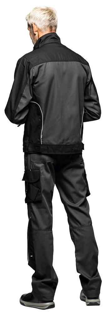 Arbeitsjacke Twill ERNST, weiß-anthrazit Gr. M