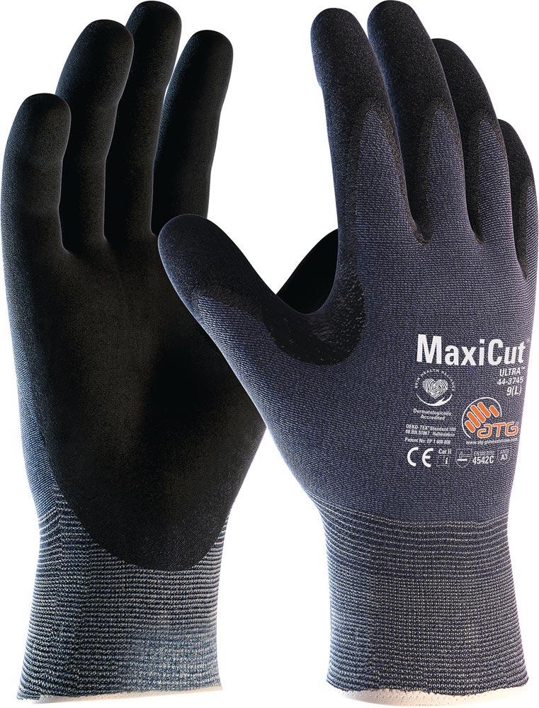 Schnittschutzhandschuhe MaxiCut® Ultra™ 44-3745 Größe 11 blau/schwarz EN 388 PSA-Kategorie II