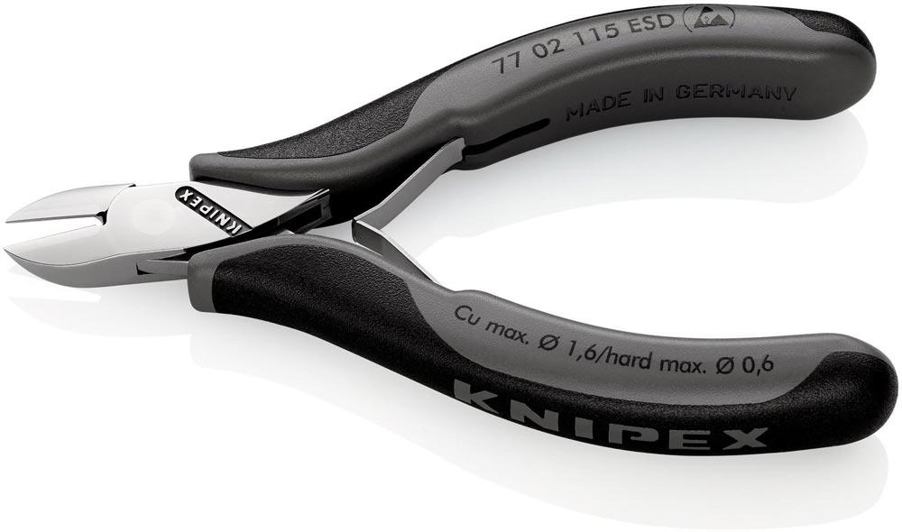 Elektronik-Seitenschneider Länge 115 mm Form 0 Facette ja, klein spiegelpoliert