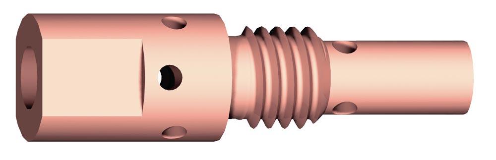 Düsenstock, M6/M8, Länge 35 mm, Kupfer (CuTeP), für MB 25, xFUME COMPACT 25 Düsenstock, M6/M8, Länge 35 mm, Kupfer (CuTeP), für MB 25, xFUME COMPACT 25