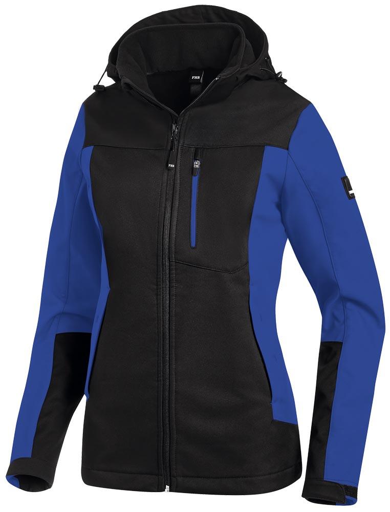 Damen-Softshell-Jacke JULIA, royalblau-schwarz Gr. XL