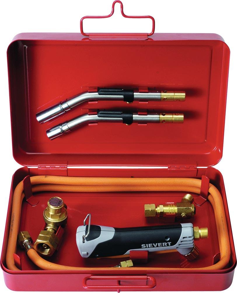 Hart-/Weichlötgarnitur Promatic 1000 im Stahlblechkoffer 6-teilig Propan