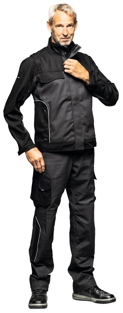Arbeitsjacke Twill ERNST, weiß-anthrazit Gr. 5XL
