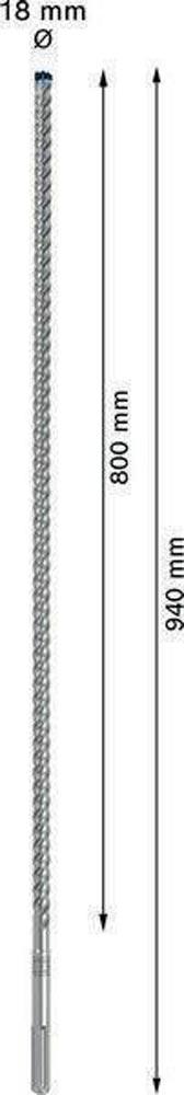 Hammerbohrer Expert SDS max-8X Ø 18 mm Arbeits-L.800 mm L.940 mm SDS-max 1 Stück Hammerbohrer Expert SDS max-8X Ø 18 mm Arbeits-L.800 mm L.940 mm SDS-max 1 Stück