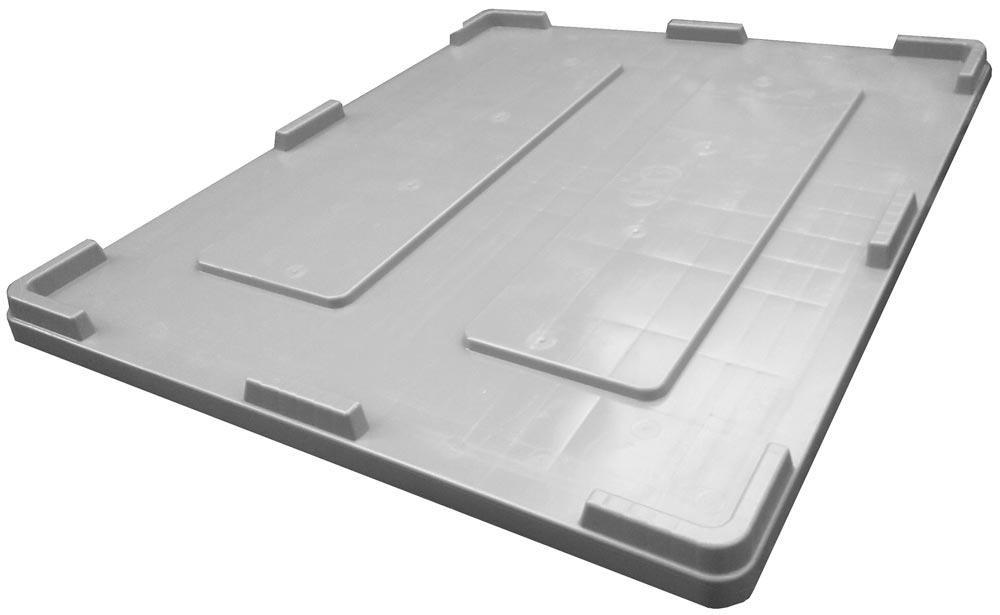 Deckel für klappbare Palettenbox BxT 1200x1000 mm, Farbe grau