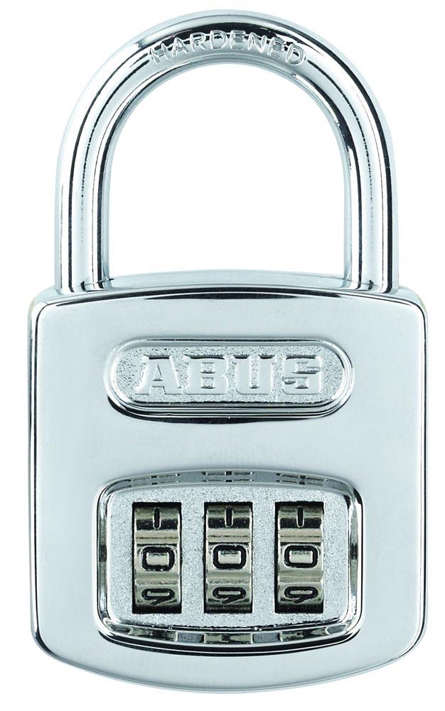Vorhangschloss für Dreh- + Sicherheitsriegel, mitZahlenkombination, ohne Schlüssel, Bügelstärke ca. 6 mm
