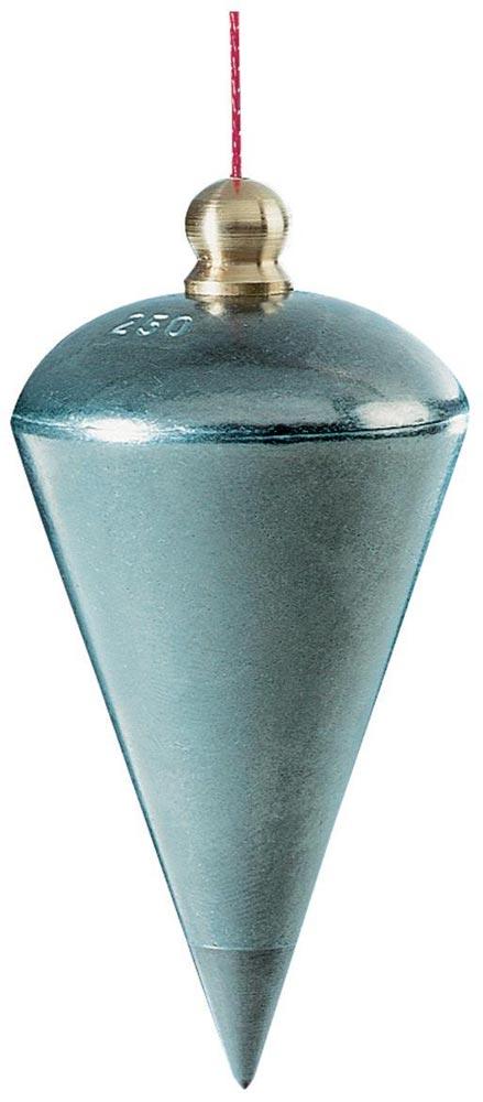 Senklot 500 g Birne Zink-Druckguss, blank gedreht
