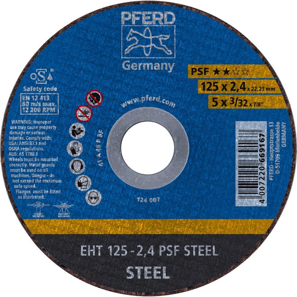 Trennscheibe PSF STEEL D125x2,4mm gerade Stahl Bohrung 22,23 mm