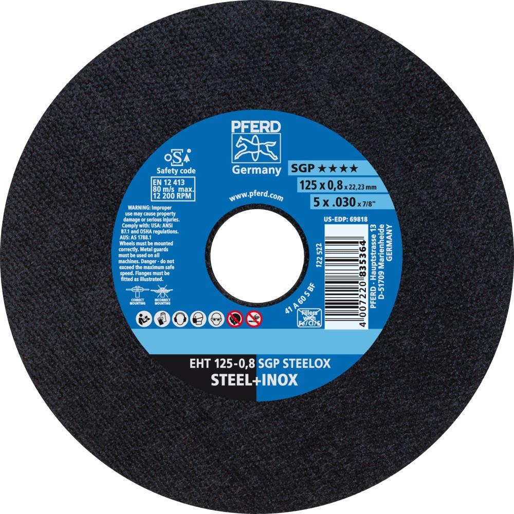 Trennscheibe SGP STEELOX D125x0,8mm gerade INOX Bohrung 22,23 mm