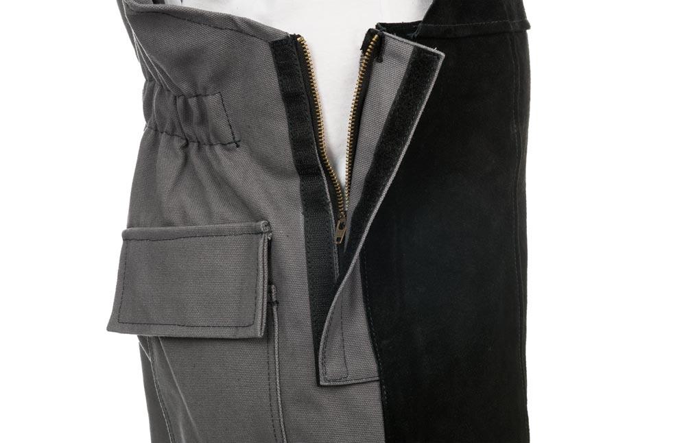 Schweißer-Latzhose Arc Knight, grau/schwarz, Gr. 2XL
