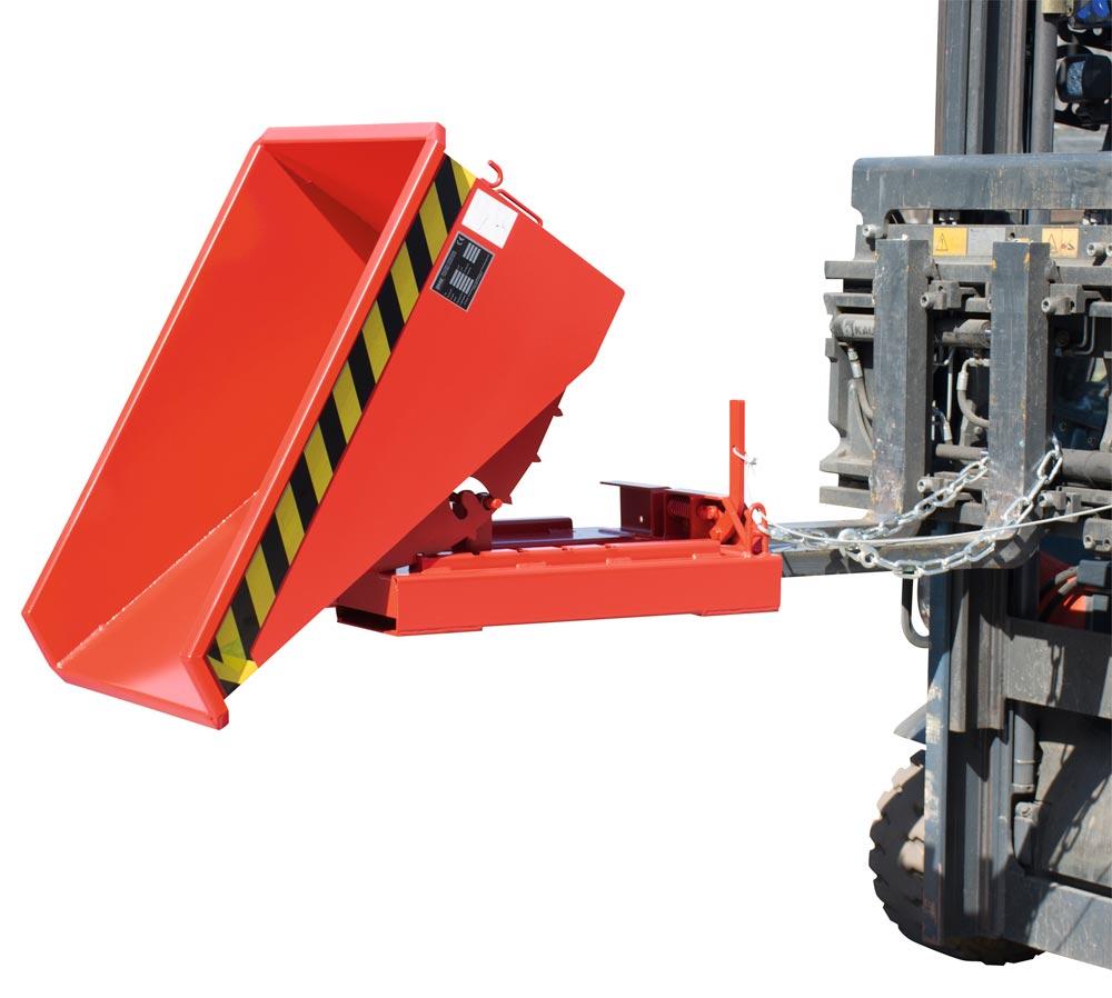 Mulden-Selbstkipper, Abrollsystem, LxBxH 960x925x540 mm, Vol. 0,225 cbm, Traglast 750 kg, feuerverzinkt