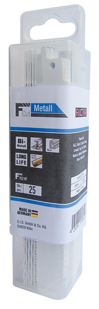 Säbelsägeblätter 150 mm für Metall Bi-Metall Pack a 25 St.  F 922 BF