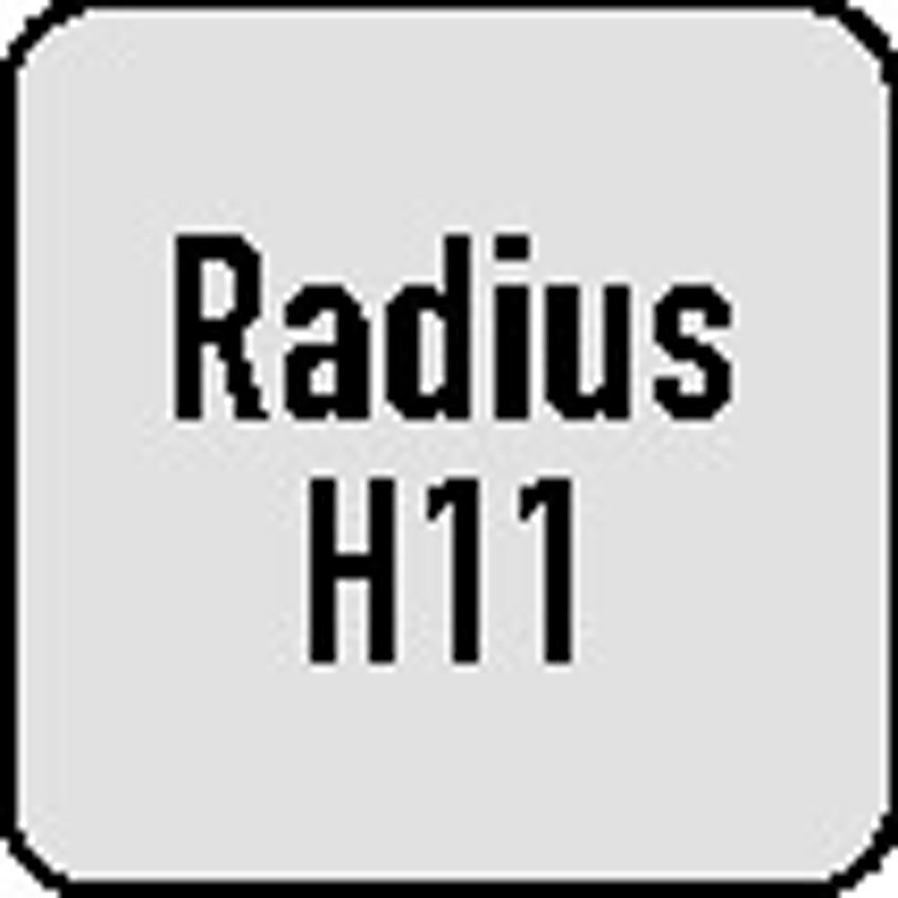 Viertelkreisprofilfräser DIN 6518 B Typ N Radius 8 mm HSS-Co DIN 1835 B Schneidenanzahl 4