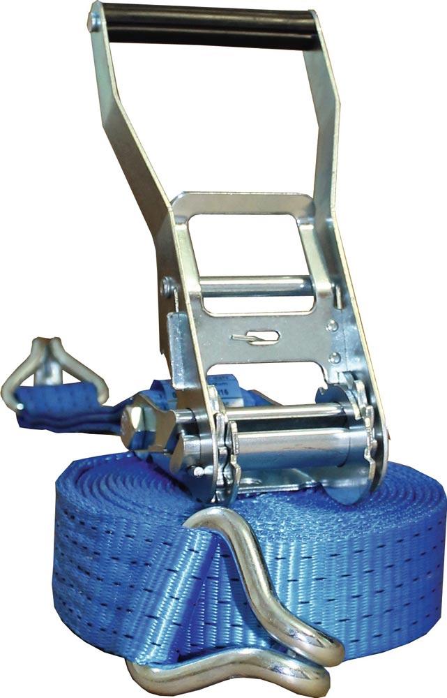 Zurrgurt DIN EN 12195-2 Länge 6 m Breite 50 mm mit Ratsche + Spitzhaken LC U 4000 daN
