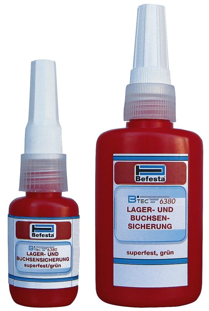 Lager- und Buchsensicherung Btec 6380, 50 ml-Flasche, superfest, grün