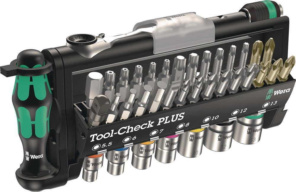 Bit-/Steckschlüsselset Tool-Check PLUS 39-teilig Schlitz/PH/PZD/T/Knarre/7 Nüsse