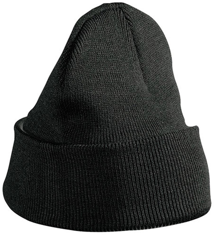 Stickmütze klassisch, Knitted Cap, black