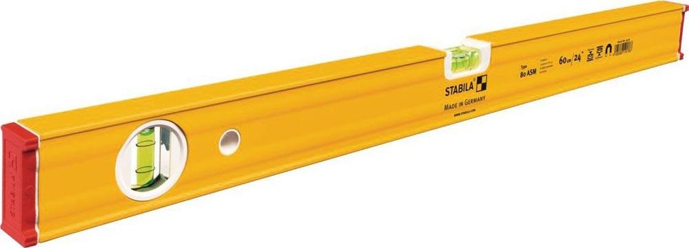 Wasserwaage 80 ASM 120 cm Aluminium gelb  0,5 mm/m
