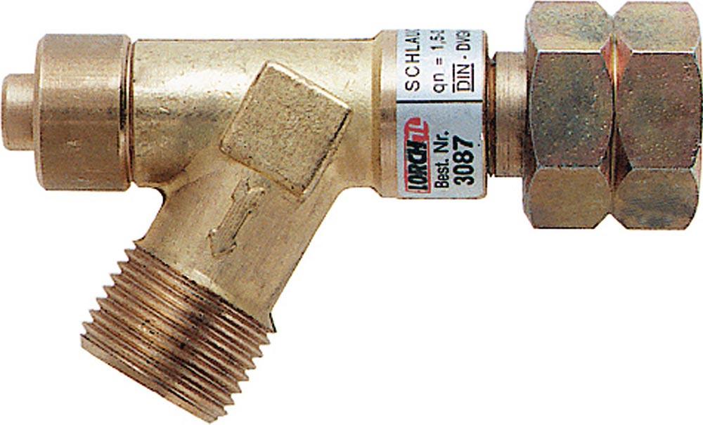 Schlauchbruchsicherung Durchflussleistung max. 7,4 - 12 kg/h 0,5 - 4 bar