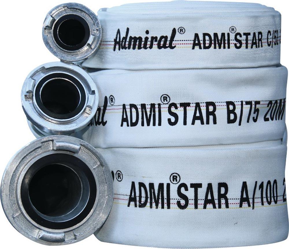 Bau-/Industrieschlauch Admi®Star 602 Innen-Ø 25 mm Länge 20 m Schnellkupplung weiß