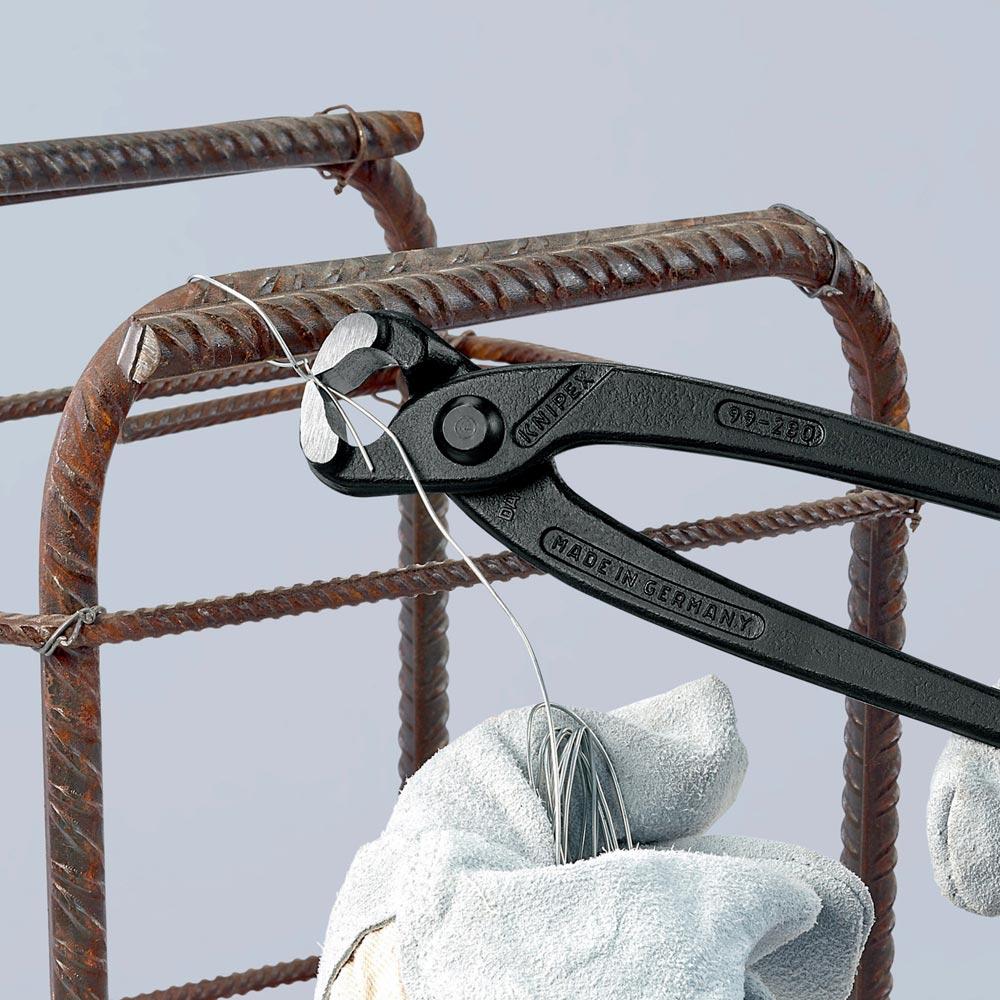 Monierzange Länge 280 mm poliert schwarz atramentiert