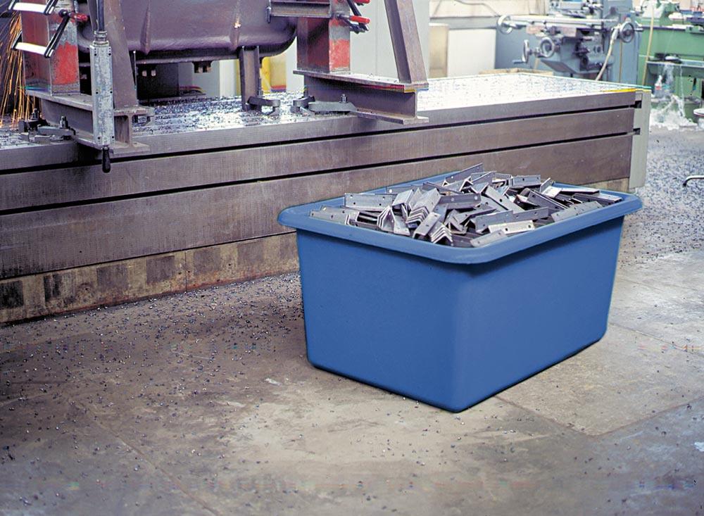 GFK-Rechteckbehälter, mit Staplertaschen, Volumen 2200 l, LxBxH oben auß/inn 2110/1970x1480/1340x930/920 mm, Farbe grün GFK-Rechteckbehälter, mit Staplertaschen, Volumen 2200 l, LxBxH oben auß/inn 2110/1970x1480/1340x930/920 mm, Farbe grün