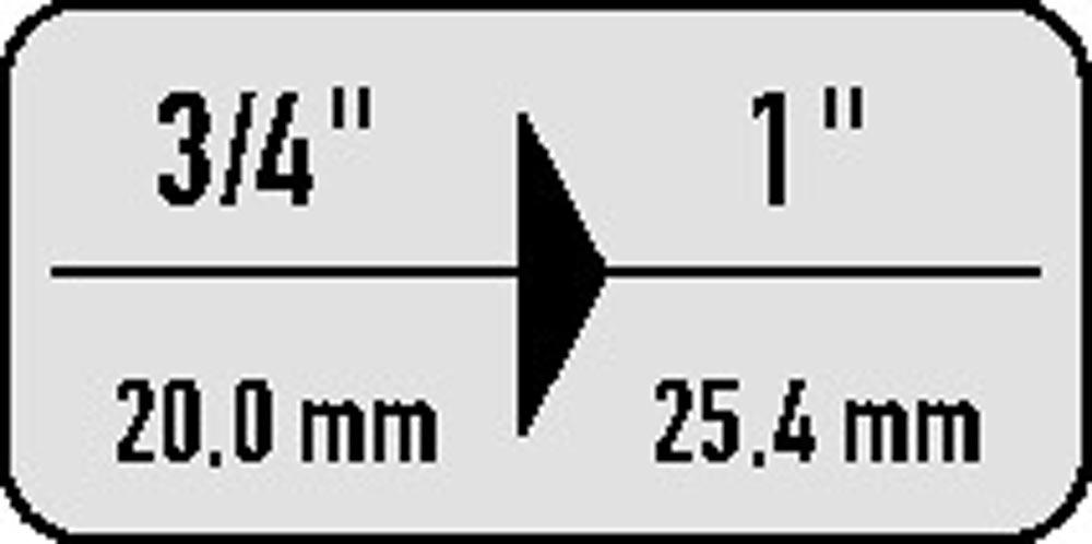 Vergrößerungsstück 3221 Antrieb 3/4  Abtrieb 1  Länge 60 mm