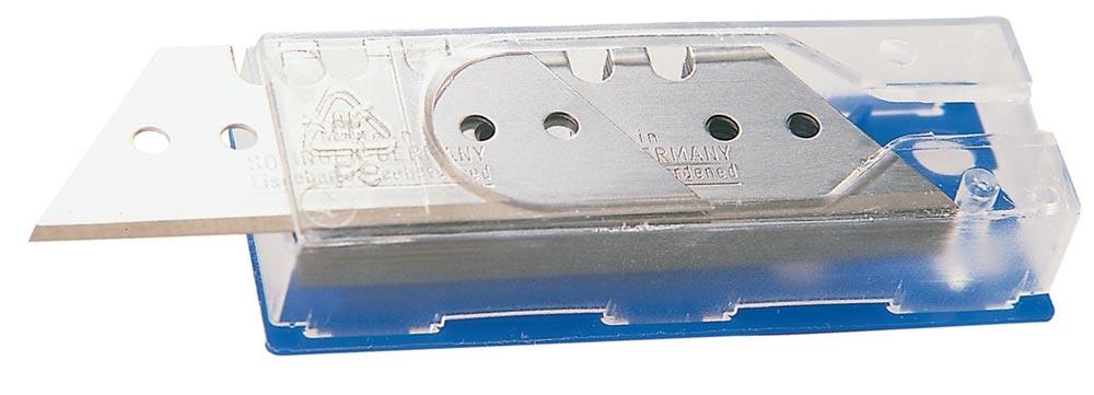 Trapezklinge L52xB18,7xS0,65mm mit Lochung 10 Stück / Spender