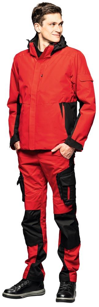 Arbeitshose FLORIAN, rot-schwarz Gr. 58 Arbeitshose FLORIAN, rot-schwarz Gr. 58