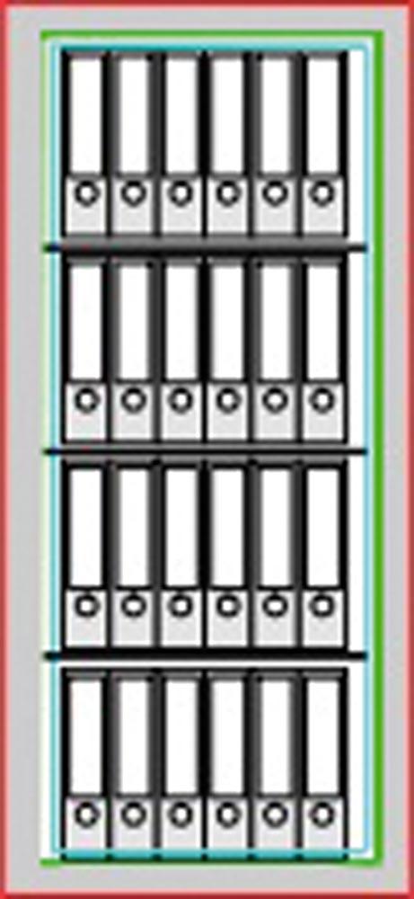 Aktentresor, SI-Stufe B + S2, BxTxH 500x430x865 mm, Volumen 83 l, 2 Böden, Kapazität 8 Ordner, RAL 7035 lichtgrau