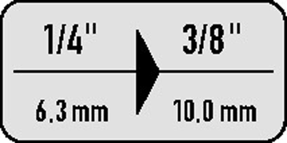 Vergrößerungsstück 2030 Antrieb 1/4  Abtrieb 3/8  Länge 26 mm