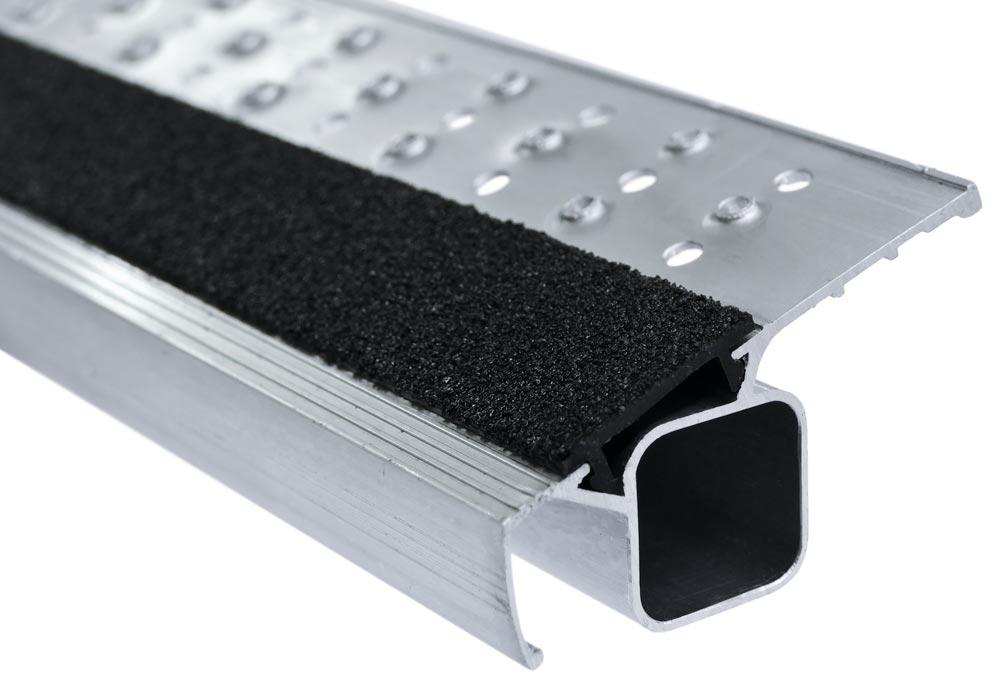 Stufen-Stehleiter mit Brücke, einseitig, Ablageschale, R13, Leiterlänge 2150 mm, 5 Stufen