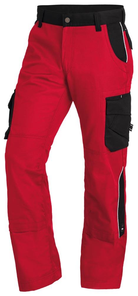 Arbeitshose Twill BRUNO, rot-schwarz Gr. 98 Arbeitshose Twill BRUNO, rot-schwarz Gr. 98