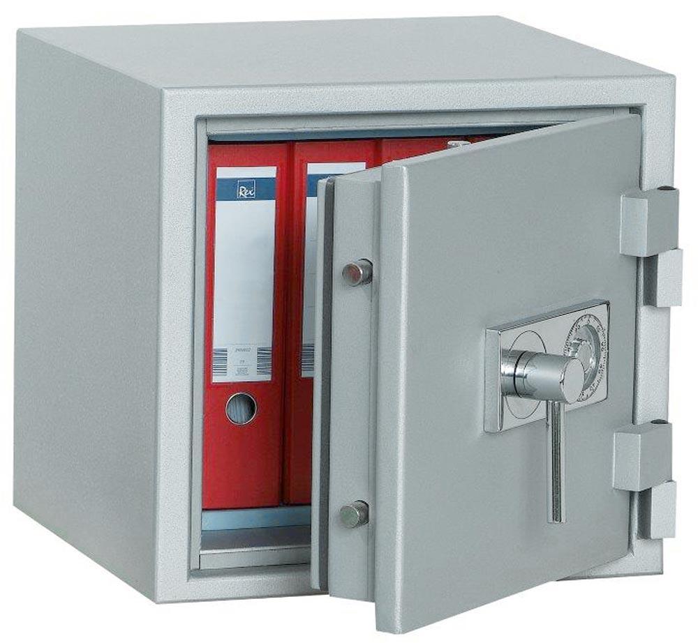 Dokumentenschrank, Sicherheitsstufe Kl. I, S60P, BxTxH 704x471x1322 mm, Volumen 253 l, 3 Böden, Kapazität 21 Ordner, RAL 7035 lichtgrau