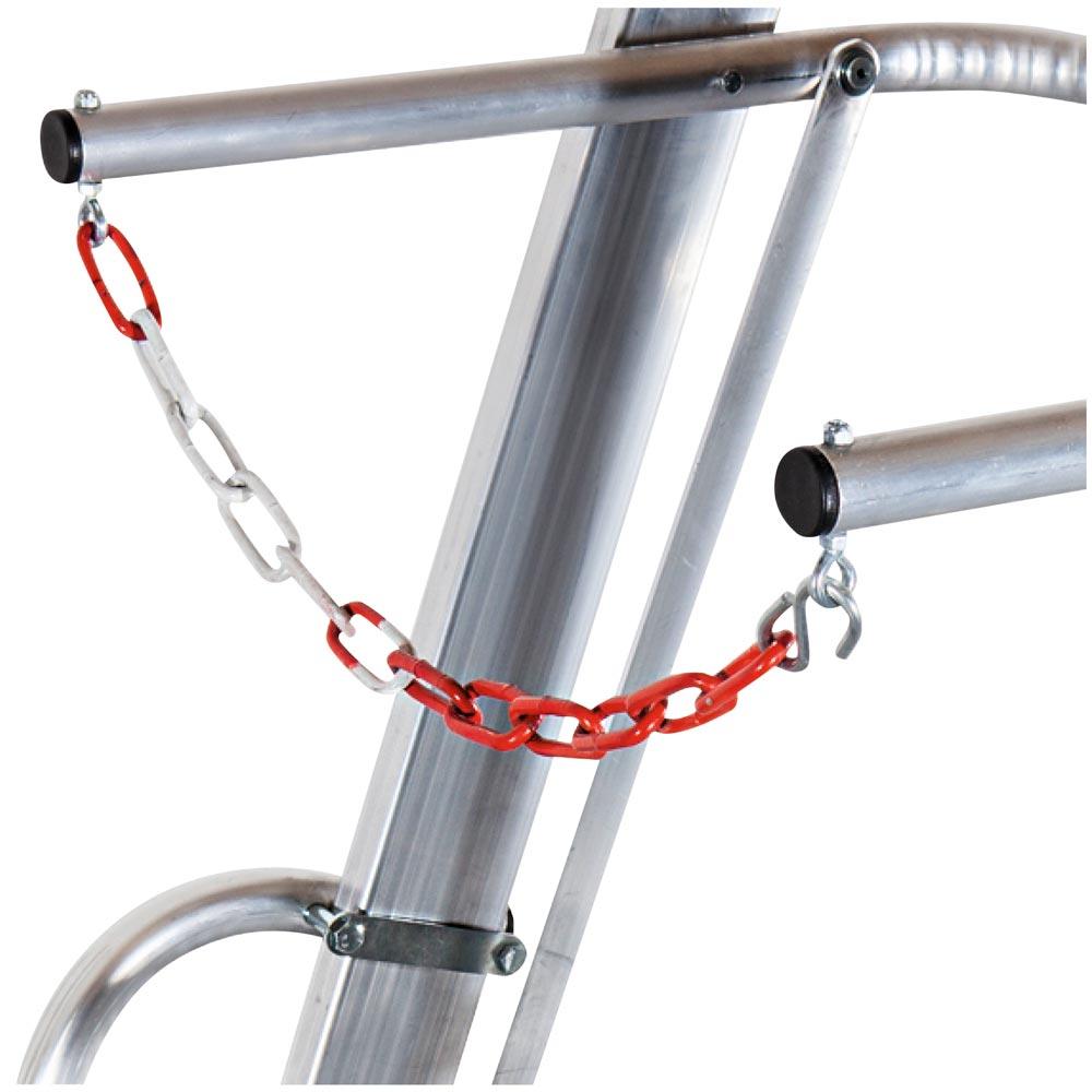 Teleskop-Plattformleiter, Plattformhöhe höhenverstellbar bis 2640 mm, 8-10 Sprossen, Plattform 500x450 mm, Gewicht 26 kg