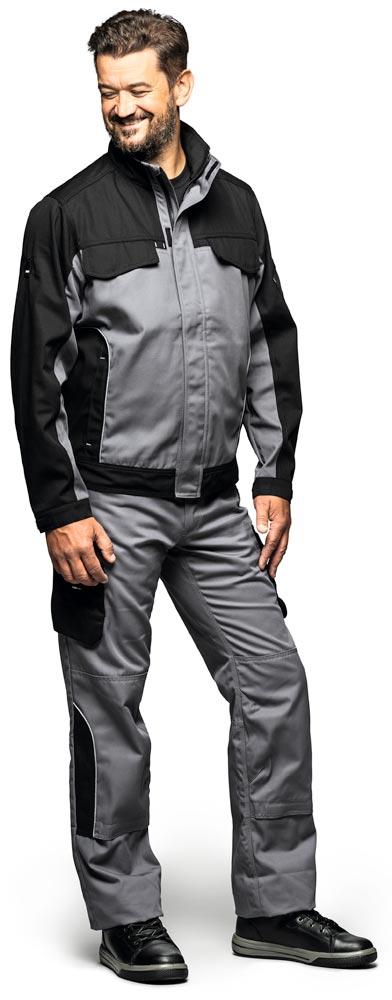 Arbeitsjacke Twill ERNST, weiß-anthrazit Gr. 5XL