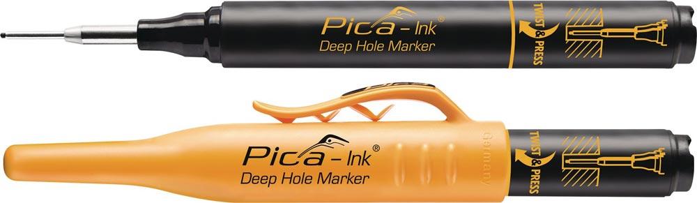 Tieflochmarker Pica-Ink schwarz mit Teleskopspitze