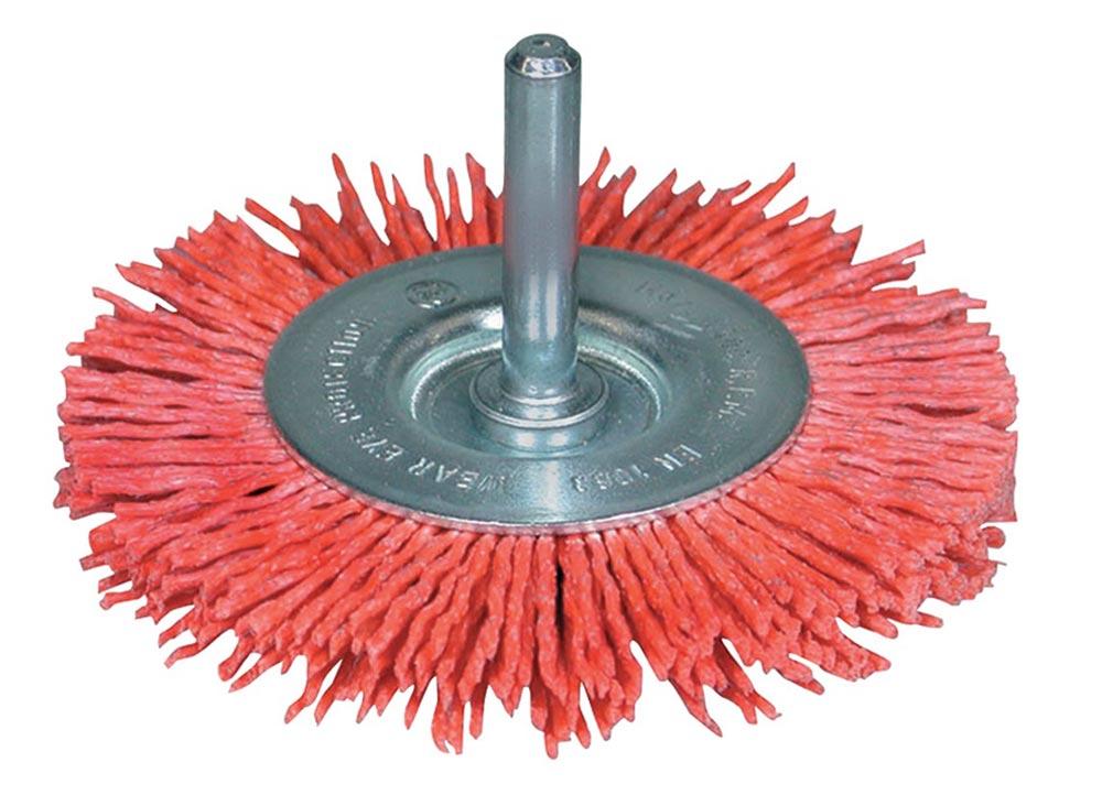 Rundbürste Ø 100 mm Nylon Körnung 80 10 mm 4500 min-