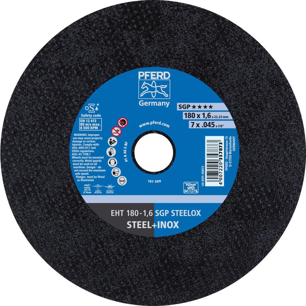 Trennscheibe SGP STEELOX D180x1,6mm gerade INOX Bohrung 22,23 mm